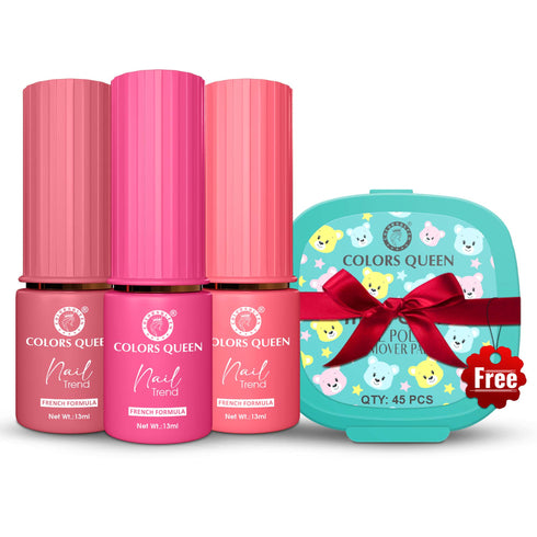 Colors Queen Nail Paint Set of 3 – Free Remover Pads