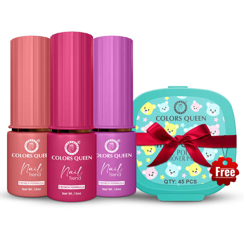 Colors Queen Nail Paint Set of 3 – Free Remover Pads