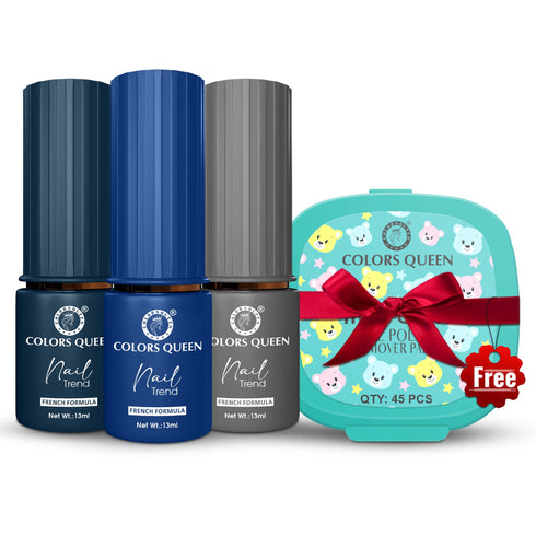 Colors Queen Nail Paint Set of 3 – Free Remover Pads