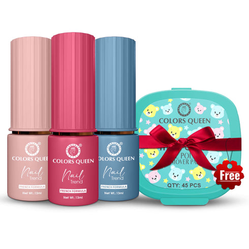 Colors Queen Nail Paint Set of 3 – Free Remover Pads
