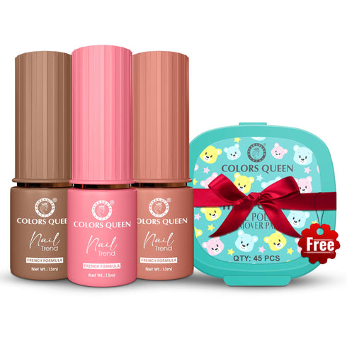 Colors Queen Nail Paint Set of 3 – Free Remover Pads