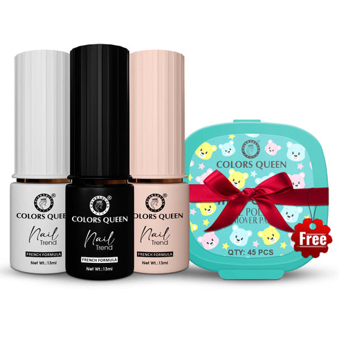 Colors Queen Nail Paint Set of 3 – Free Remover Pads