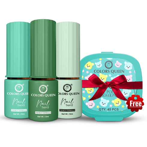 Colors Queen Nail Paint Set of 3 – Free Remover Pads