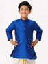 Ramraj Cotton Boys Full Sleeves Royal Blue Shiny Kurta K5