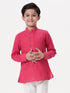 Ramraj Cotton Boys Breeze Cotton Full Sleeves Dark Pink Kurta