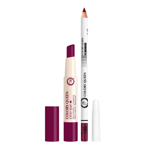 Colors Queen Long-Lasting Lipstick & Lip Definer Combo