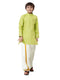 Ramraj Cotton Boys Fantastic Kurta & Cream Dhoti Set Green FS2