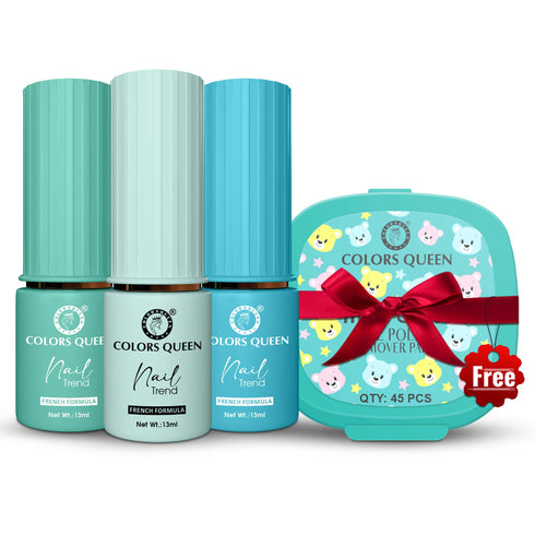 Colors Queen Nail Paint Set of 3 – Free Remover Pads