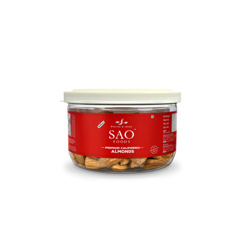 SAO Foods Roasted & Unsalted Premium California Almonds