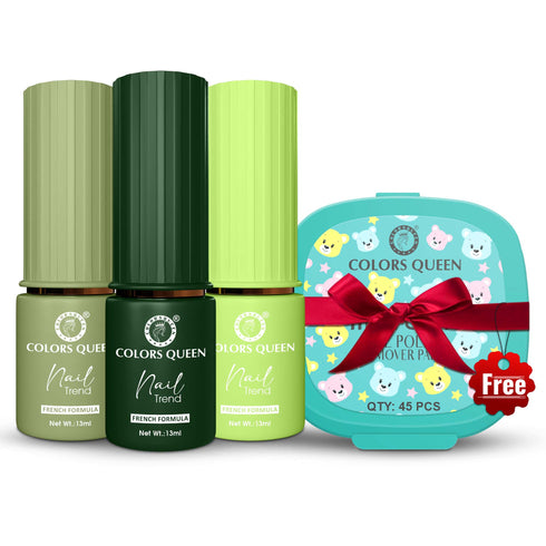 Colors Queen Nail Paint Set of 3 – Free Remover Pads