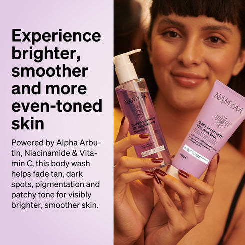 Namyaa Skincare Body Wash and Exfoliating Body Scrub Care Combo
