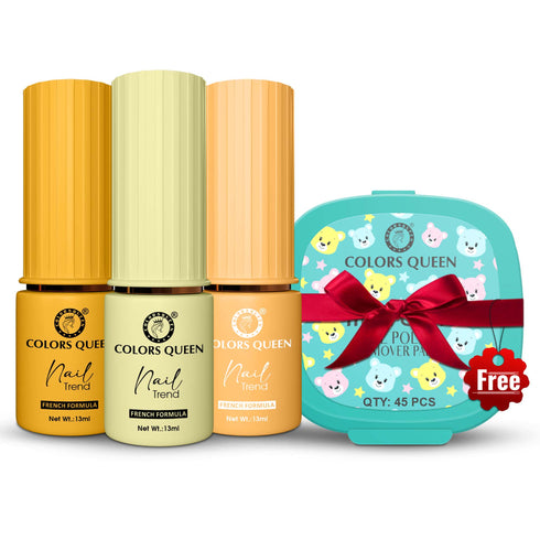 Colors Queen Nail Paint Set of 3 – Free Remover Pads