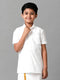 Ramraj Cotton Boys Cotton Half Sleeves White Shirt