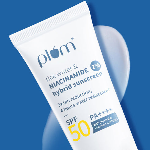 Plum 2% Niacinamide | Rice Water SPF 50 PA+++ Brightening Sunscreen