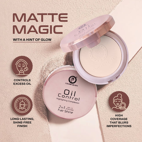 Colors Queen Fair Shine Oil Control Compact Powder | 20 Gram