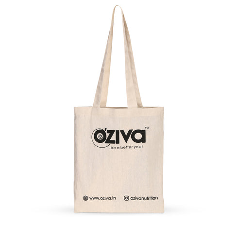 OZiva Ecofriendly Canvas Tote Bag (Beige)