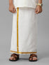 Ramraj Cotton Boys Readymade Double Layer Cream Dhoti