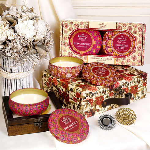 Bryan & Candy Pumpkin Spice Red Currant Candle 184 GM pack of 2