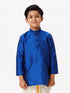 Ramraj Cotton Boys Full Sleeves Royal Blue Shiny Kurta K5
