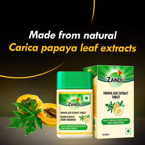 Zandu Papaya Leaf Extract Tablets