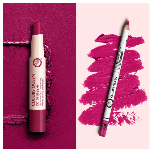 Colors Queen Long-Lasting Lipstick & Lip Definer Combo