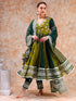 Pomcha Jaipur Dil Kash Green Double Shade Anarkali Set