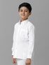 Ramraj Cotton Boys Cotton Full Sleeves White Shirt