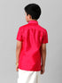 Ramraj Cotton Boys Silk Cotton Dark Pink Half Sleeves Shirt K13