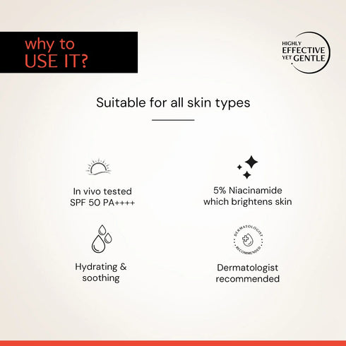 Deconstruct Fluid Brightening Sunscreen SPF 50 PA++++ | 5% Niacinamide