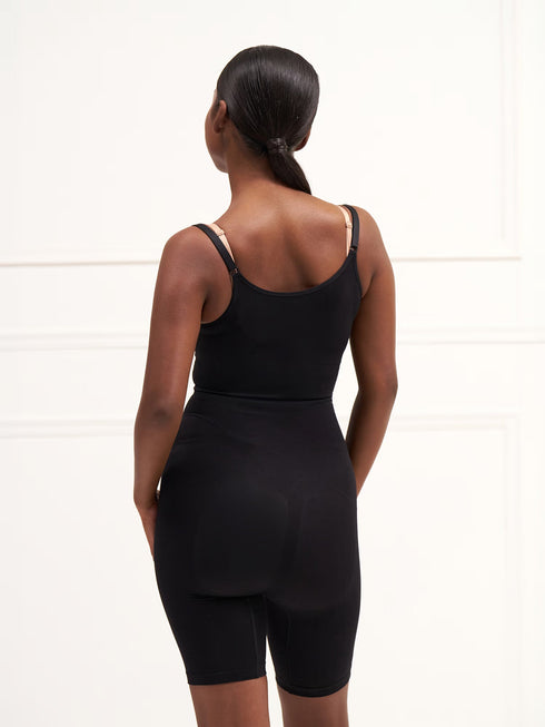 UNDERNEAT Open Bust Butt Lifting Bodysuit - Beige