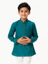 Ramraj Cotton Boys Breeze Cotton Full Sleeves Peacock Green Kurta