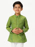 Ramraj Cotton Boys Breeze Cotton Full Sleeves Yellowish Green Kurta