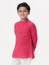 Ramraj Cotton Boys Breeze Cotton Full Sleeves Dark Pink Kurta