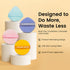 Colors Queen Pack of 4 Makeup Puffs with Powder, Foundation, Concealer & Multipurpose Puff