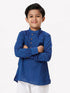 Ramraj Cotton Boys Breeze Cotton Full Sleeves Navy Kurta