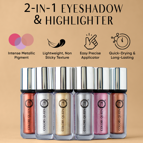 Colors Queen Liquid Metallic Eyeshadow & Face Highlighter