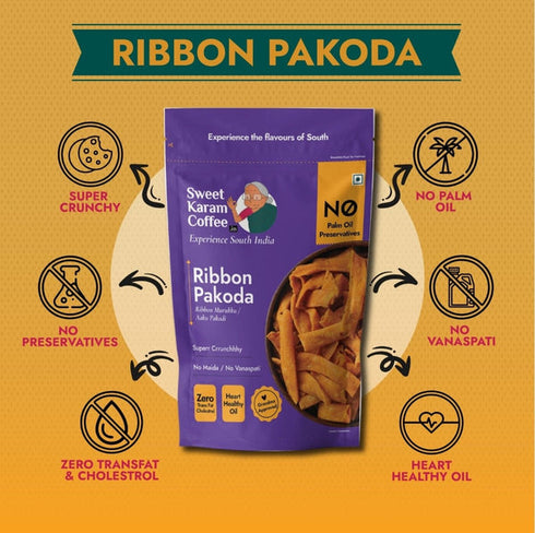 Sweet Karam Coffee Ribbon Pakoda Ribbon Murukku