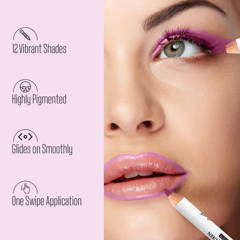 Colors Queen Lip & Eye Definer Set – 12 Shades for Precise Looks