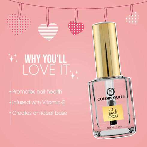 Colors Queen Nail Care (Vitamin E Base Coat) | 15 ML