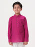Ramraj Cotton Boys Breeze Cotton Full Sleeves Purple Kurta