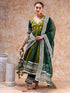Pomcha Jaipur Dil Kash Green Double Shade Anarkali Set