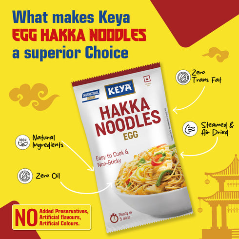 Keya Egg Hakka Noodle 150 gm Pack of 2