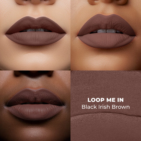 LoveChild Loop Me In | Black Irish Brown | The Boss Statement Matte Lipstick