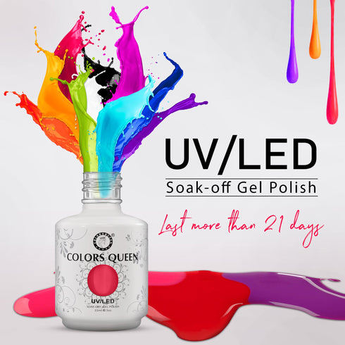 Colors Queen UV LED Soak Off Gel Polish - Glitter Nail Colors | 15 ML