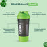 OZiva Gym Shaker Green Top, 600ml