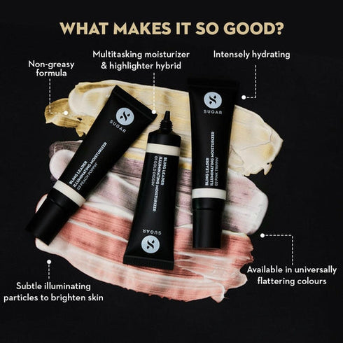 Sugar Cosmetics Bling Leader Illuminating Moisturizer NonSticky LightWeight With Pearl Finish 03 Peach Poppin' Warm Peach