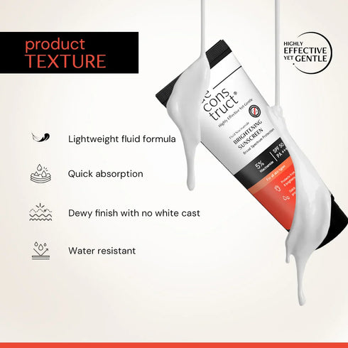 Deconstruct Fluid Brightening Sunscreen SPF 50 PA++++ | 5% Niacinamide