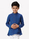 Ramraj Cotton Boys Breeze Cotton Full Sleeves Navy Kurta