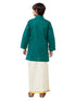 Ramraj Cotton Boys Fantastic Kurta & Cream Dhoti Set Green FS5