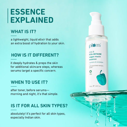 Plum Cica & Hya-Betaine Vegan Mucin Face Essence